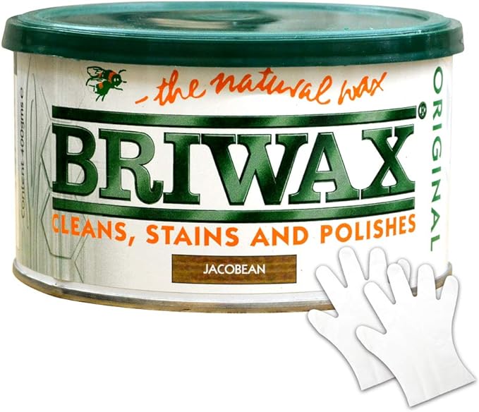 Briwax Original Jacobean 13.5 fl oz (400 ml) with Poly Gloves - NewNest Australia