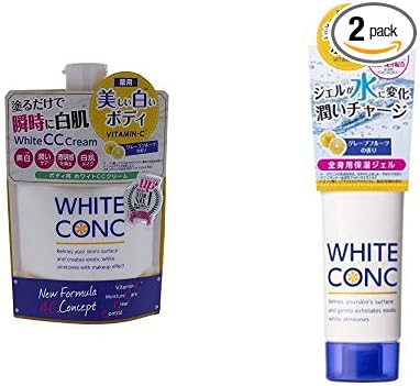 Marner Cosmetics Medicated White Conch Whitening CC Cream CII 7.1 oz (200 g) & Watery Cream II [Quasi Drug] CC Cream CII + 2 Pack Assortment - NewNest Australia