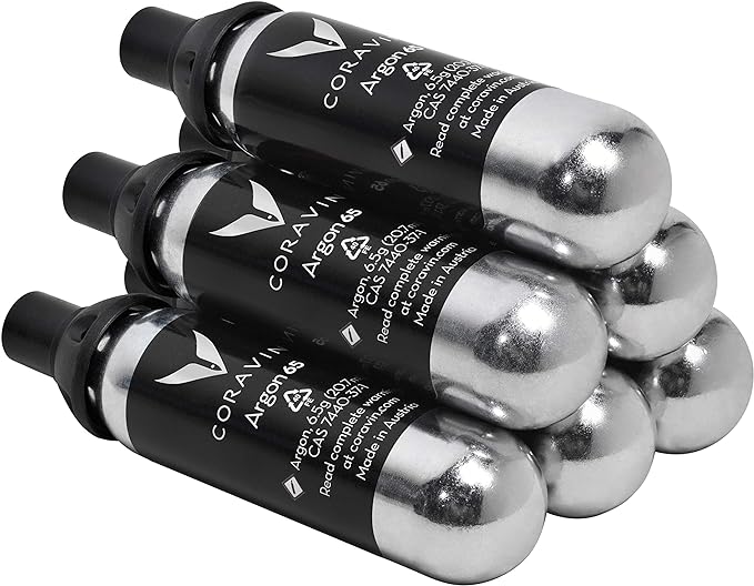 Coravin CRV4118016 Argon Capsule, 6 Piece, Silver - NewNest Australia