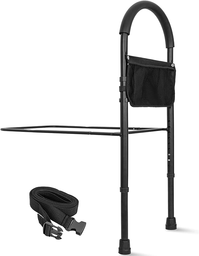 Handrail for Bed, Handrail for Bed, Bed Arm, Handle, Height Rail, Adjustable Length, Bedride, Assistance, Fall Prevention, Small Storage Organizer Bag Included - NewNest Australia