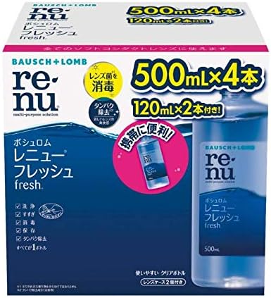 Bausch & Lomb Renew Fresh 500ml 4 bottles 120ml 2 bottles - NewNest Australia