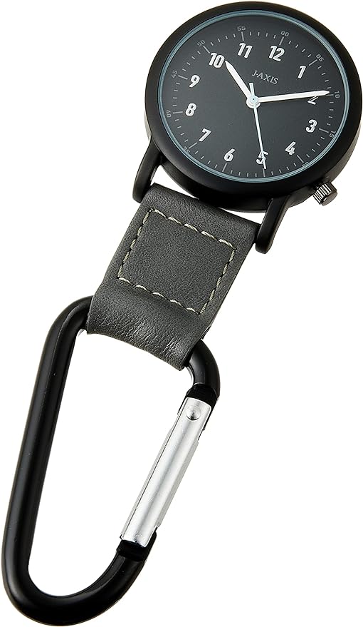 watch with carabiner, pocket watch, pocket watch, hook watch, Black, Classic - NewNest Australia