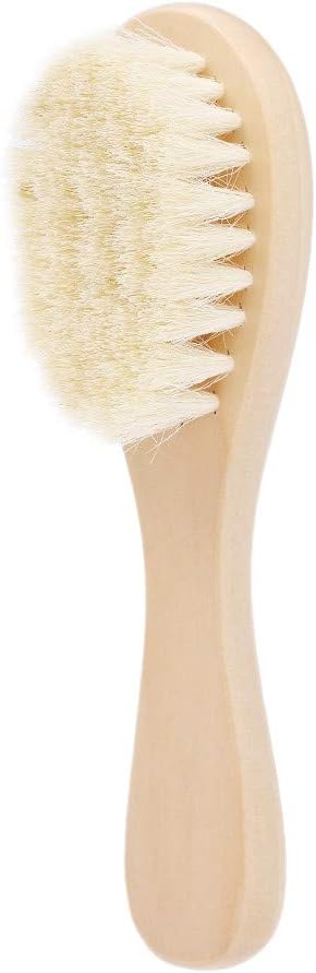 New Baby Hair Brush Comb Wooden Handle Newborn Hair Brush Infant Comb Soft Wool Scalp Massage - NewNest Australia