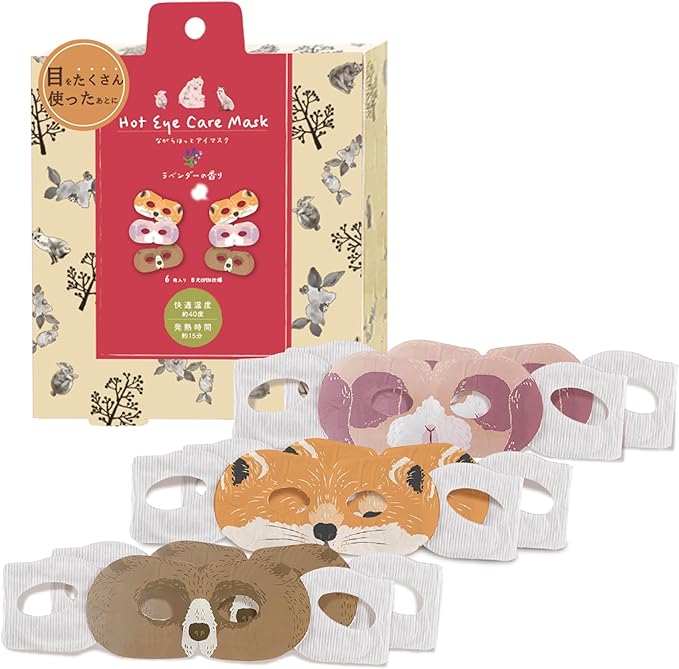 Honyarado RLK38462 Nagaya Warm Eye Mask, Assorted D, Set of 6, Pull On - NewNest Australia