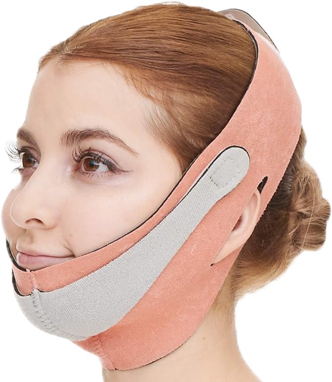 PLEASINGSA Face Belt, Sauna Mask Belt, Pink, Unisex - NewNest Australia