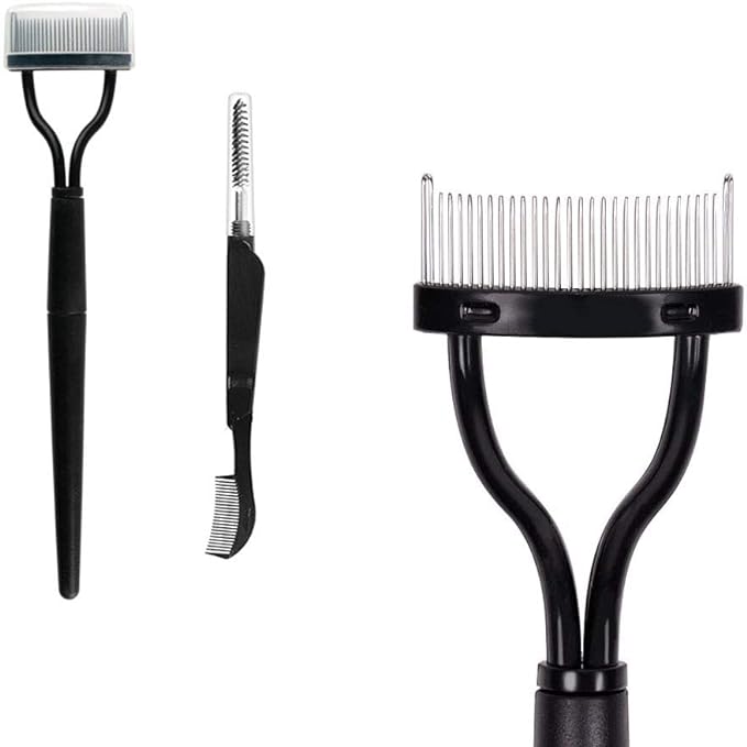 Yesmart Yes107 Eyelash Comb 2 Piece Stainless Steel Makeup Folding Type Mascara Eyebrow Comb Eyelash Comb Eyelash Brush Makeup Brush Eyebrow Brush Screw - NewNest Australia