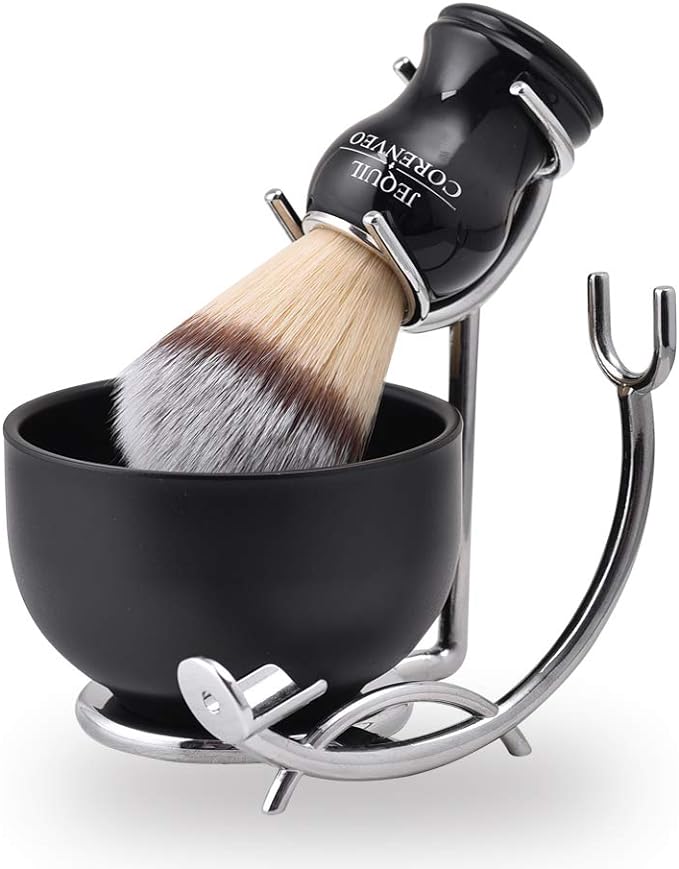 Deluxe Shaving Kit Men's 3-in-1 Shaving Set with Shaving Brush, Shaving Bowl, Razor and Brush Holder - NewNest Australia