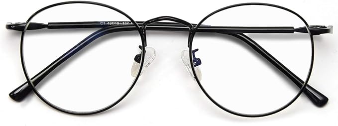 Dollger Blue Light Blocking Glasses, Computer Glasses, Blue Light Reduction, Round Glasses, 0.5 oz (15 g), Ultra Lightweight, Transparent Lenses, Round, Unisex - NewNest Australia