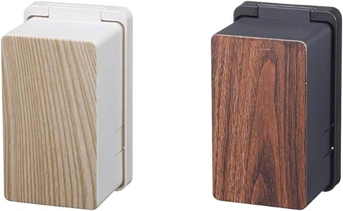 Yamazaki Industries Outlet Guard Woody White 3411 & Outlet Guard, Woody Black 3412 [Set Purchase] - NewNest Australia