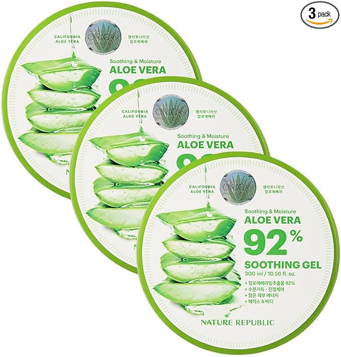 NATURE REPUBLIC Moisturizing Aloe Suding Gel 92% (3 Pack) - NewNest Australia
