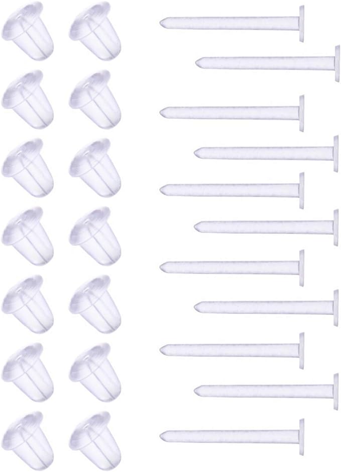 HIRAISM 100 Pieces Transparent Resin Piercing Parts Large Capacity - NewNest Australia