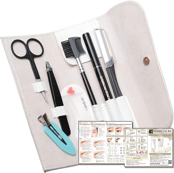 TRANSSTORE Eyebrow Cut, 10-piece Set, Men's, Women's, Loved by BALIA Model Tomomi Shimosato, Includes Web Explanation Videos, Tweezers, Bangs, Hairpins, Eyebrow Pencil, Thin Eyebrow Sensitive Skin - NewNest Australia