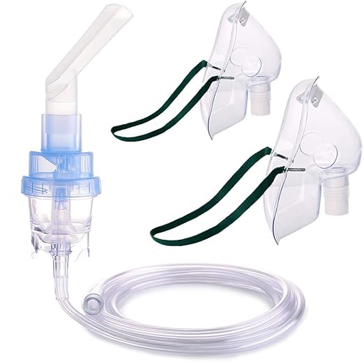 Set of 2 - Nebulizer Accessories - Includes Nebulizer Mask, Nebulizer Mouthpiece, Medicine Cup and Connecting Tube - NewNest Australia