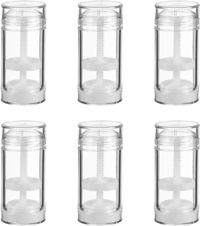 EXCEART Refill Bottles, Deodorant Containers, Empty, Transparent, Refill, Rotate, Reusable, Perfume, Cosmetics, Plastic, Travel, Home, Portable, Set of 6, 1.7 fl oz (50 ml) - NewNest Australia