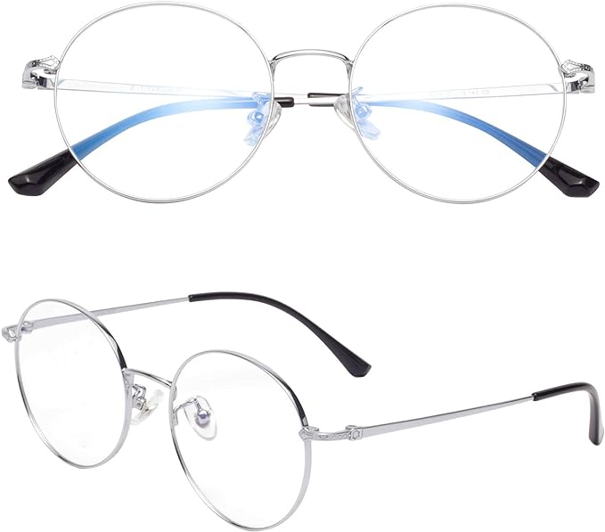 [LianSan] Reading Glasses Light Blue Light Cut Titanium Alloy Case Included Men Women Silver Frequency +1.50 L8304 - NewNest Australia