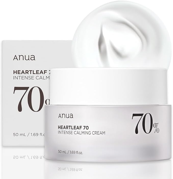 ANUA Dokudami 70% Intense Calming Cream, 1.7 fl oz (50 ml), Moisture Moisturizing Care, Sensitive Skin, Dry Skin, Korean Cream, Korean Cosmetics - NewNest Australia