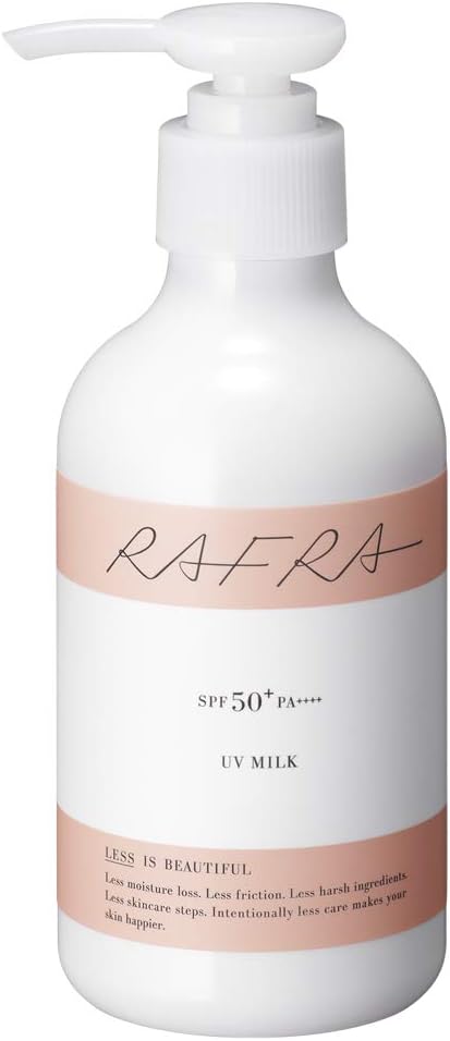 Rafra Sunscreen Cream, 6.3 oz (180 g), UV Milk, SPF50+ PA++++ (Long UVA Compatible, Pump Type, Large Capacity, Waterproof, Face, Full Body, Children) - NewNest Australia