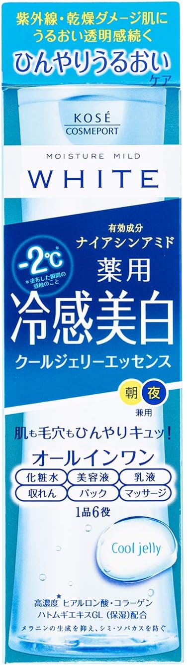 KOSE Moisture Mild White Cool Jelly Essence, 6.8 fl oz (200 ml), Cool Whitening Jelly Essence, All-in-One, Fragrance Free - NewNest Australia