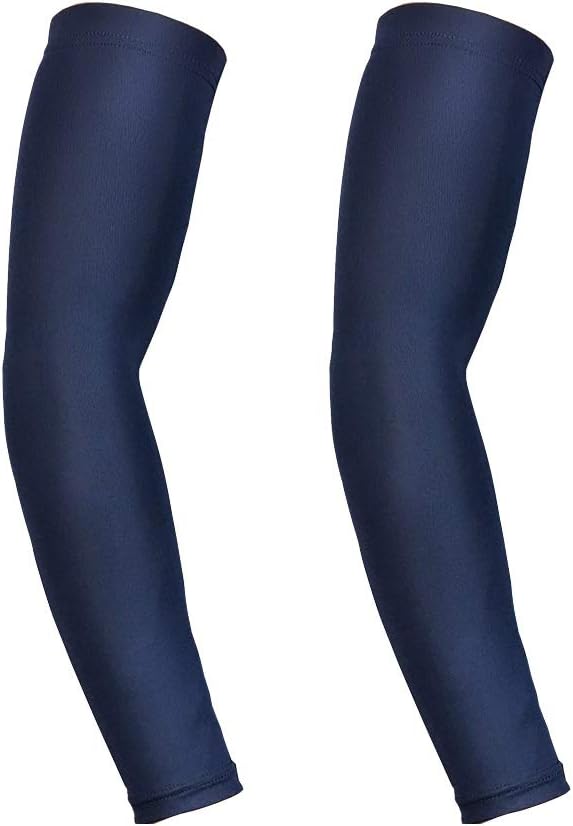 Koutei Arm Covers for Sports Pack of 2, Solid Color, Anti-Slip, UV Protection, Arm Cover, Arm Sleeves, Cooling, Sweat-Absorbent, Quick-Drying, UV Protection, Sunscreen Cover, Silicone Included - NewNest Australia