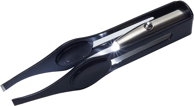 prendre PR-TWEEZERS01 Tweezers, LED Light, Equipped with Tweezers, Tweezers, Stainless Steel, Tweezers, Makeup Tools, Eyebrows, Unwanted Hair Treatment - NewNest Australia
