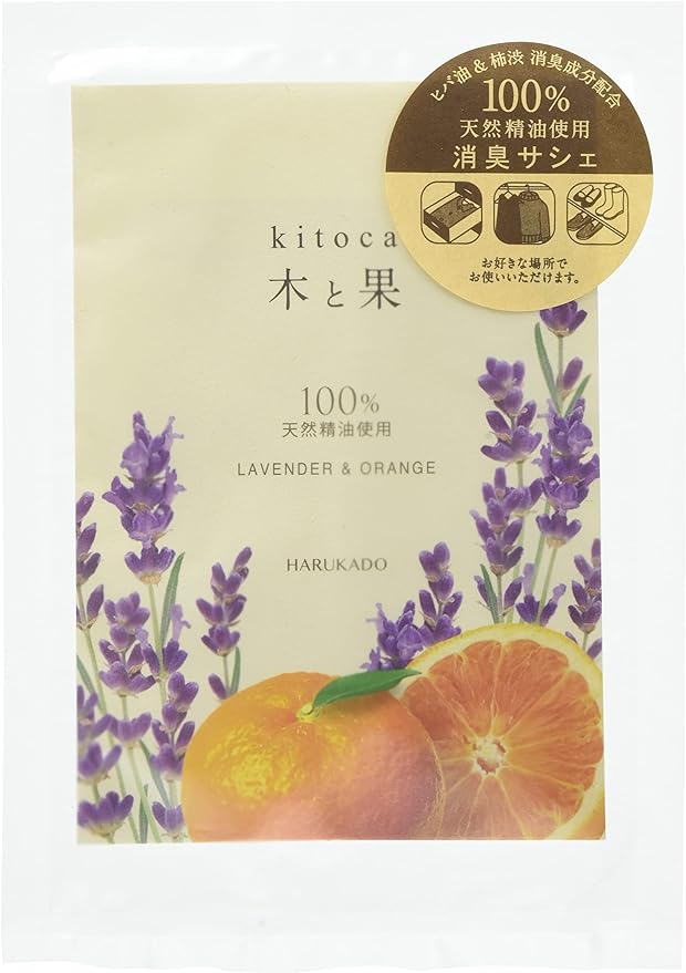 Seikado Tree and Fruit Deodorizing Sachet, Lavender & Orange Sachet, Deodorizing Fragrance, Product Size: 5.5 x 7.9 x 0.5 inches (140 x 200 x 13 mm) - NewNest Australia