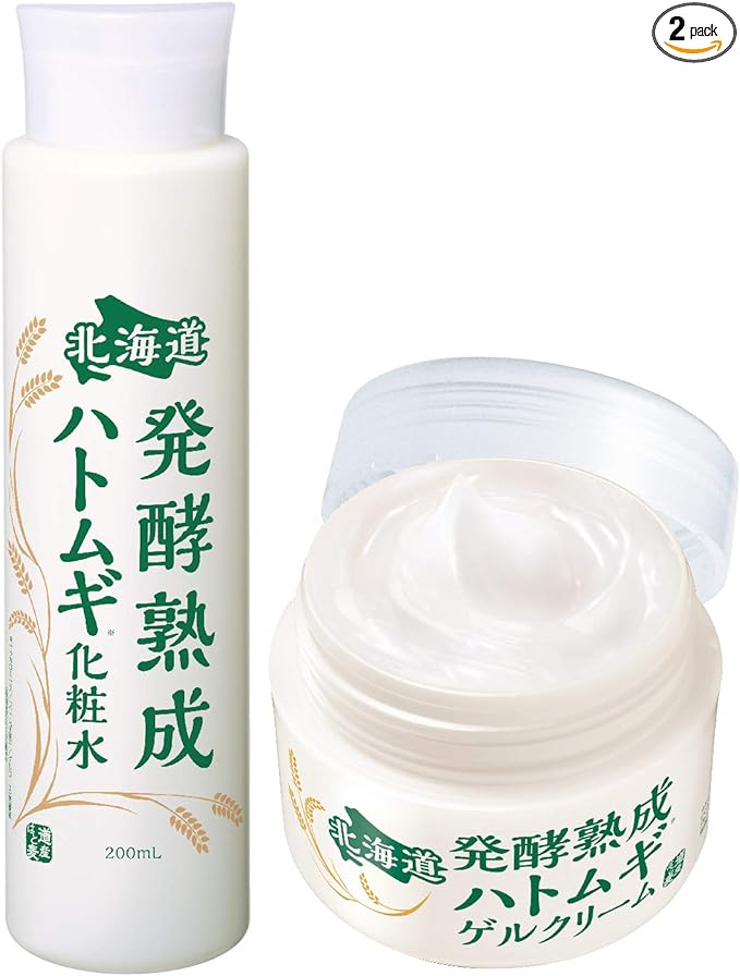 Crude Hokkaido Fermented Aged Coix Barley 2-piece Set [Lotion 200ml + Gel Cream 100g] Refreshing Herbal Scent (Uses Domestic Coix Barley) Moisturizing Serum Coix Barley - NewNest Australia