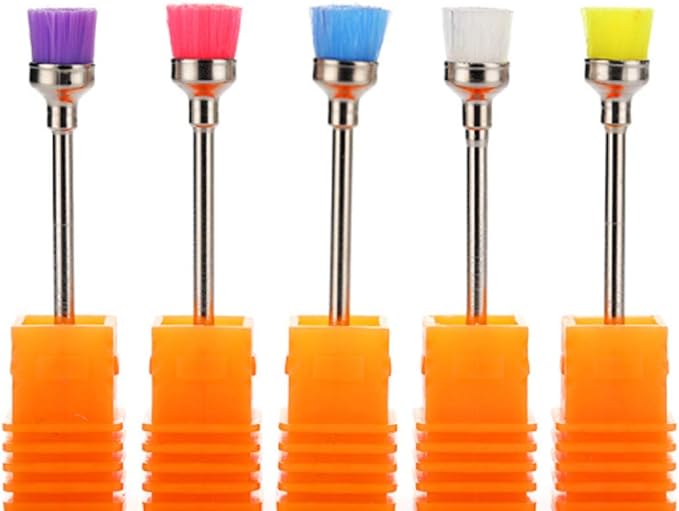QT-135 Cleaning Brush Bit Mini Colorful Electric Nail Care Single Item/Set (Set of 5) - NewNest Australia