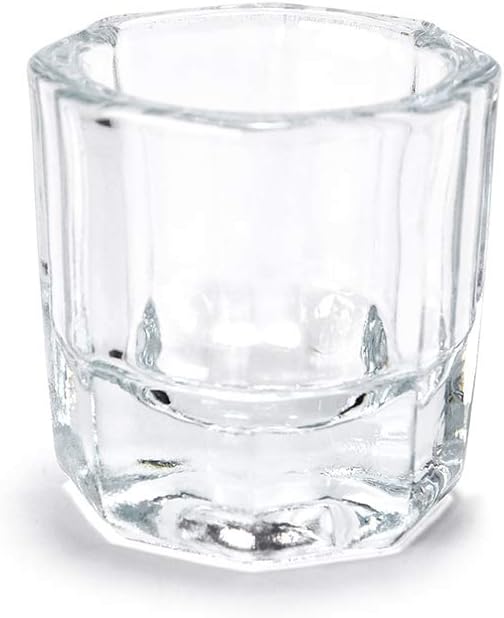 KADS Octagonal Nail Duffen Dish 2pcs Glass Brush Cleaning Glass Container Gel Nail Brush Cleaning - NewNest Australia