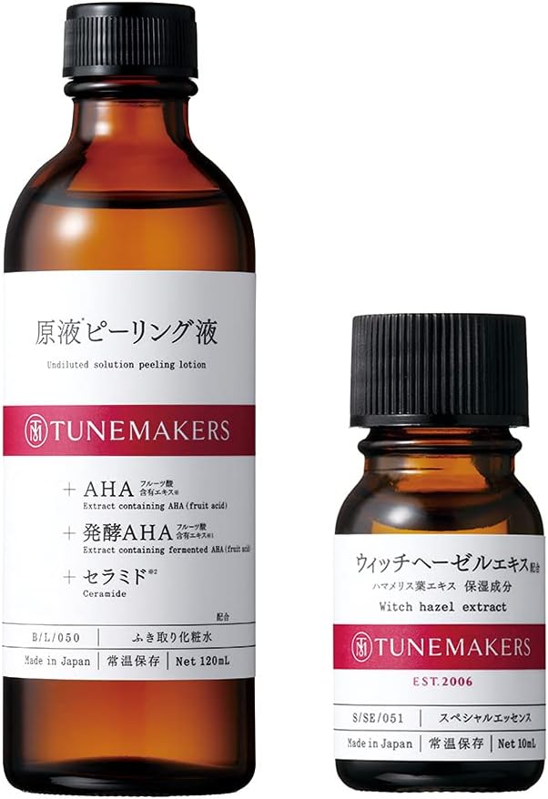 TUNEMAKERS Pore Care Set, Solution Peeling Liquid, 4.2 fl oz (120 ml) + Witch Hazel Extract, 0.3 fl oz (10 ml), Pore Care, Solution Essence - NewNest Australia