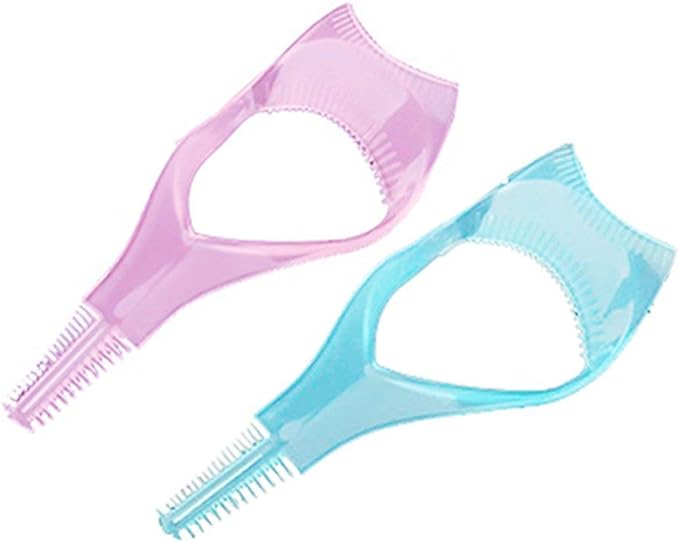 3 in 1 Mascara Shield Guard Eyelash Brush Curler Guide Applicator Comb Makeup Tool Random Color Stylish and Durable - NewNest Australia