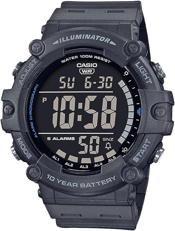 Casio Standard Digital Wristwatch, AE-1500W Series, Men's Cheap Casio Chippukashi, Dark Gray AE-1500WH-8BV, Waterproof - NewNest Australia