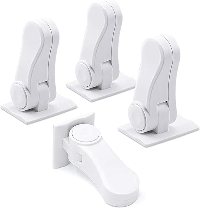 Samcos Baby Guard, Door Lock, Child Safety Lock, Drawer Door, Cabinet, Window, Cupboard, Open and Closet, Easy Operation, 180° Rotation, Prevents Injuries, Finger Scissors Prevention, Anti-Prank - NewNest Australia