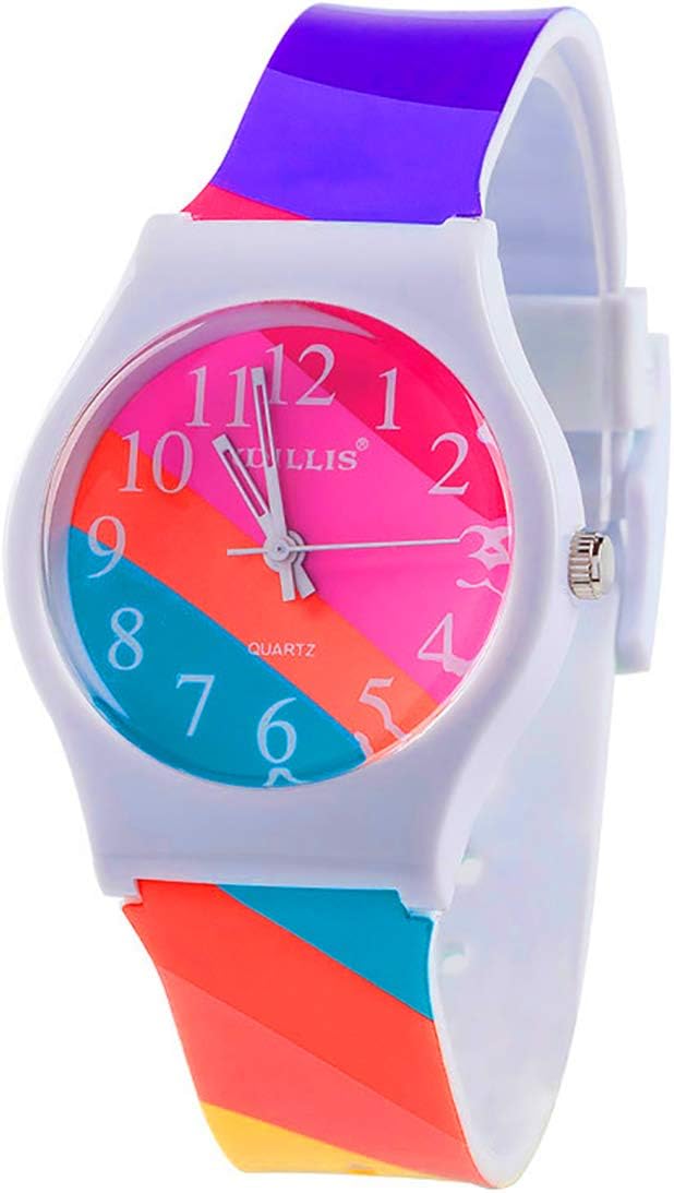 Kids Watches Girls Boys Children Girls Boys Rainbow Flower Wrist Watch Gift, rainbow red - NewNest Australia