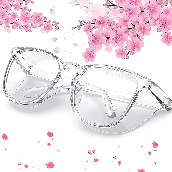 B.ANGEL Pollen Glasses, Goggles, Pollen Glasses, Anti-Fog, Blue Light Cut, Dust, Pollen, UV Rays, Transparent, Lightweight, Fashion, Protective Glasses for Men and Women - NewNest Australia