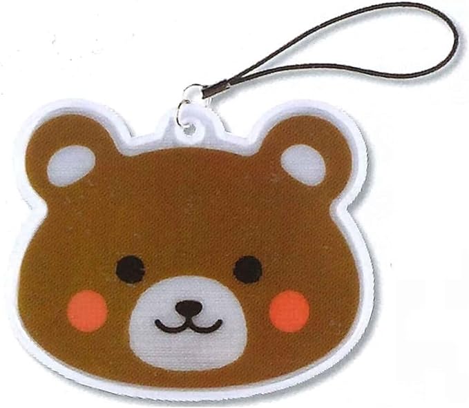 Reflective Big Animal Reflector Key Chain Cute 6 Kinds School Children Toddler (Kuma) - NewNest Australia