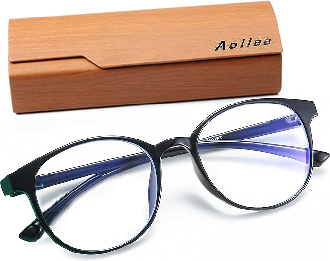 [Aollaa] [TR90 Material, Lightweight and Comfortable] Blue Light Cut Glasses, Date Glasses, No Degree, Only 0.4 oz (10 g) (UV Protection & UV Reduction) PC Glasses for Computers, Men's, Women's, - NewNest Australia