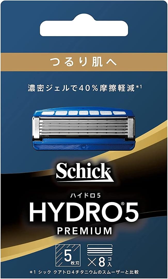 Hydro Schick Hydro 5 Premium Smooth Skin Replacement Blades (8 Pieces), Skin Guard Included, 5 Blades, Green - NewNest Australia