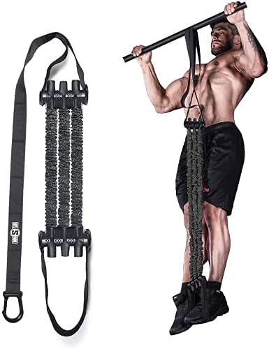 INNSTAR Pull Up Assist Band System Adjustable Anti-Snap Chin Up Assistance Elastic Resistance Bands Pull Up Equipment Chinning Muscle Training Tube No Pull Up Bar - NewNest Australia