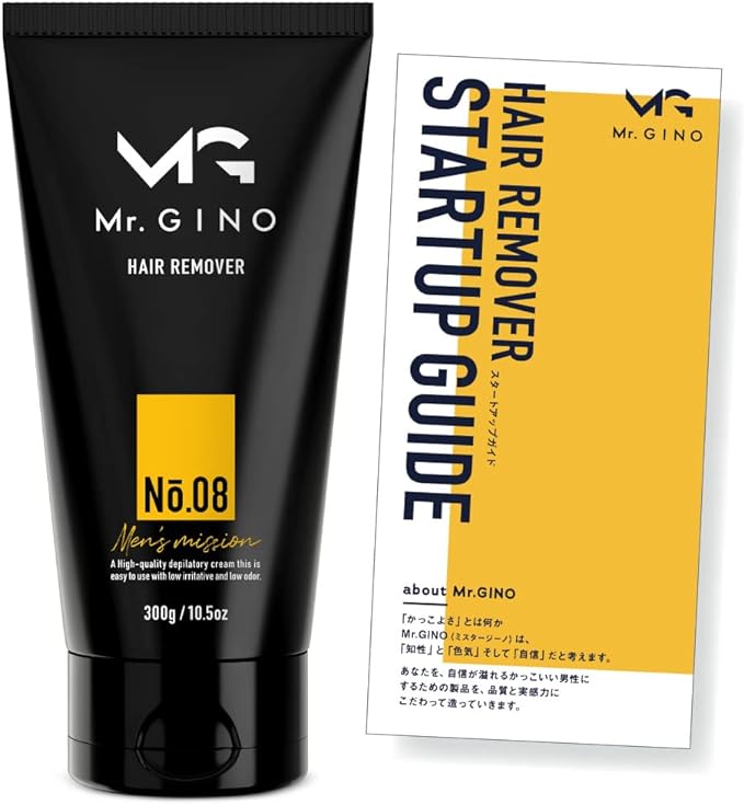 Mr.GINO Medicated Hair Removal Cream, , Large Capacity, 10.6 oz (300 g), Men's, Hair Removal Cream for Arms, Bristles - NewNest Australia