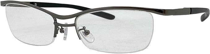 [Face Trick glasses] Cool Reading Glasses Metal Nyroll UV400 Clear Anti-Fog Treated Reading Glasses Lenses/Blue Light Cut Sabae Manufacturer High Performance Lens Reading Glasses Gunmeck Frame RGC0022-1 - NewNest Australia