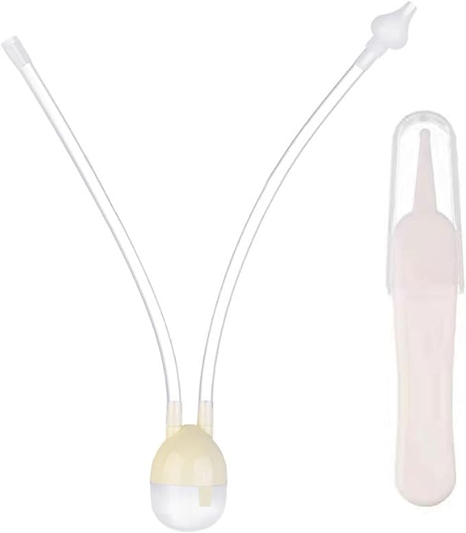 ENZUO Nasal Suction Device, Nasal Suction Device, Quiet, Easy to Clean, Portable, Convenient, Smooth Suction for Nasal Juice, Backflow Prevention, For Babies, Newborns, Beige - NewNest Australia