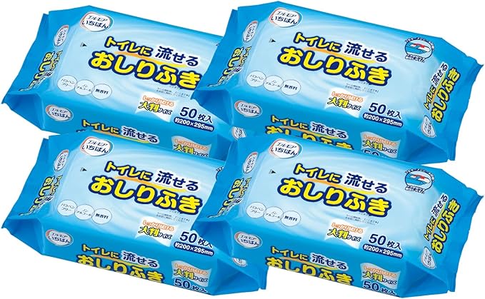 Granchois Elmore Best Toilet Wipes, Large, 200 Sheets (50 Sheets x 4 P) - NewNest Australia