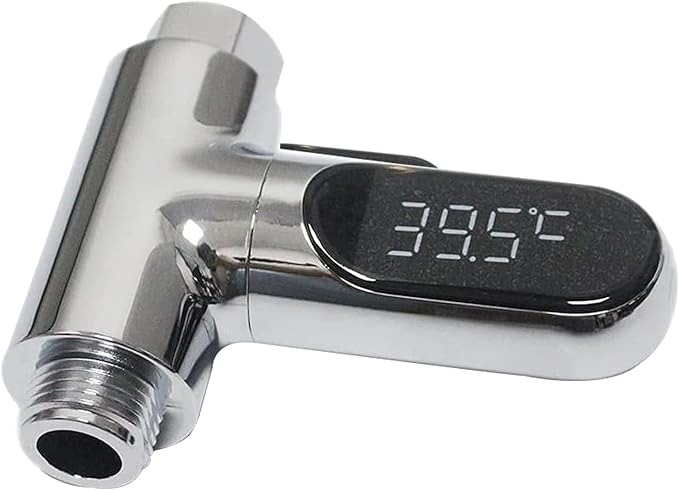 Shower Thermometer, Hygrometer, Digital Thermometer, Hygrometer, Shower Head, Digital Display, Led Water Thermometer, Water Flow Generation, No Power Battery, Real Time Monitor, 360 Degree Rotation, - NewNest Australia
