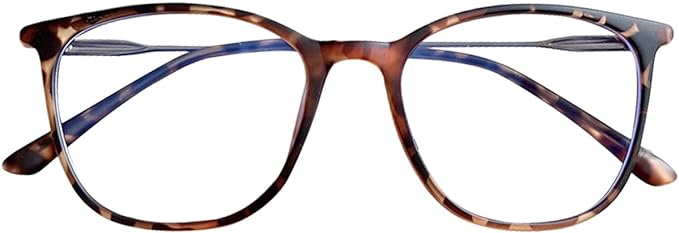 Dollger Blue Light Reduction Glasses, Date Glasses, Blue Light Reduction, No Prescription, Lightweight, UV Protection, PC Glasses, Stylish, Wellington Shape, Fashion, Women's, Men's, Black - NewNest Australia