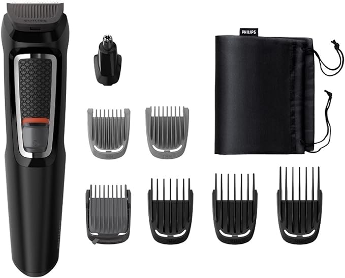 Philips Multi Grooming Kit 3000 Series 8 in 1 [Clipper/Beard Trimmer/Nose Hair Cutter] Black MG3730/15 - NewNest Australia