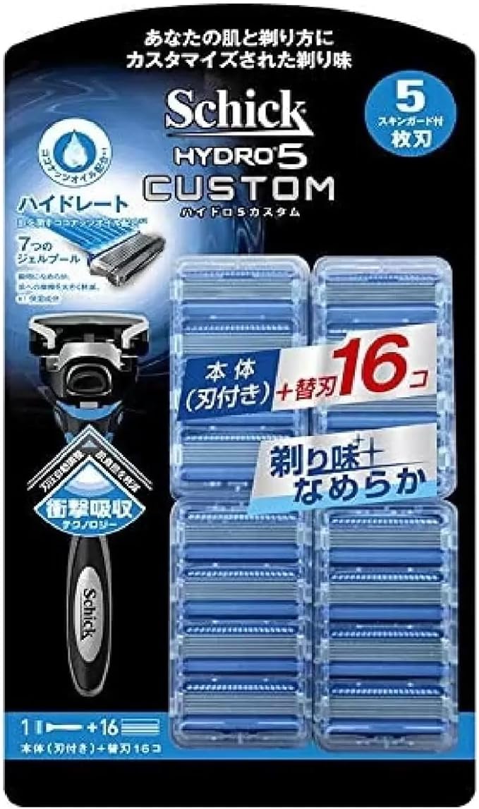 1 x Chic Hydro 5 Custom Replacement Blades 17 Blades 5 Blade Shaving SCHICK HYDRO5 CUSTOM - NewNest Australia