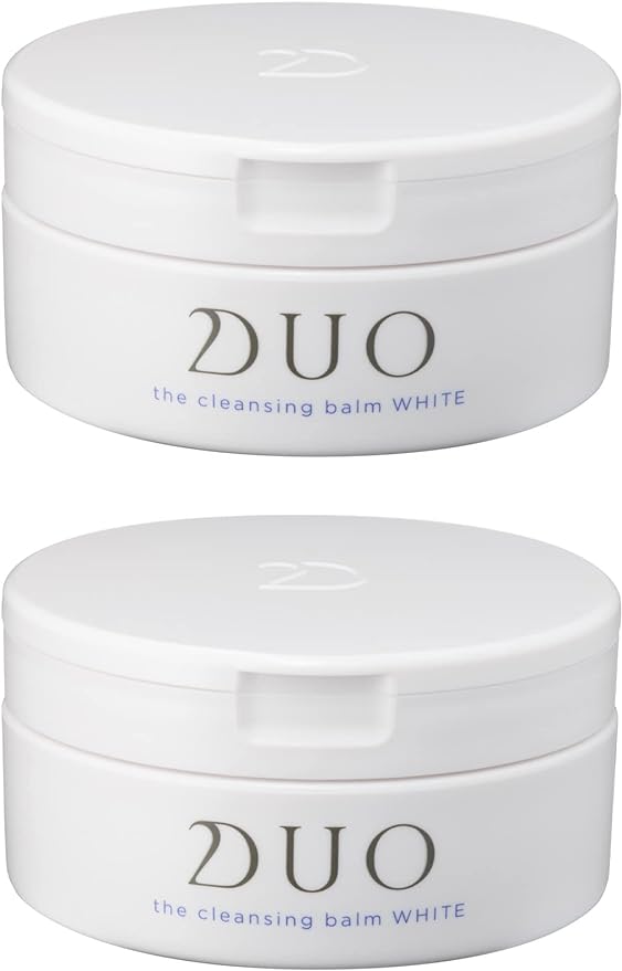 DUO The Cleansing Balm, White, 3.2 oz (90 g) x 2 Piece Set, Makeup Remover (Natural Clay, Gathoul x Bright Care), For Clear Skin Skin < Uneven Aging > Eyelashes OK OK W Face Wash Not Required - NewNest Australia