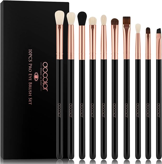 Docolor Eye Shadow Brush, Makeup Brush Set, 10 Pieces, Popular, Blending Brush, Eyeliner Brush, High Color Makeup Brush Set, High Quality Fiber Hair, Super Soft, Easy Care - NewNest Australia