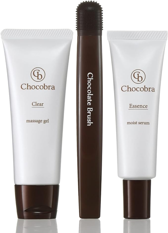 Chocobra Special Pore Care Set, Blackheads, Square Plug, Strawberry Nose, 3-Piece Set, Dense Gel, VC Serum, Dedicated Brush - NewNest Australia