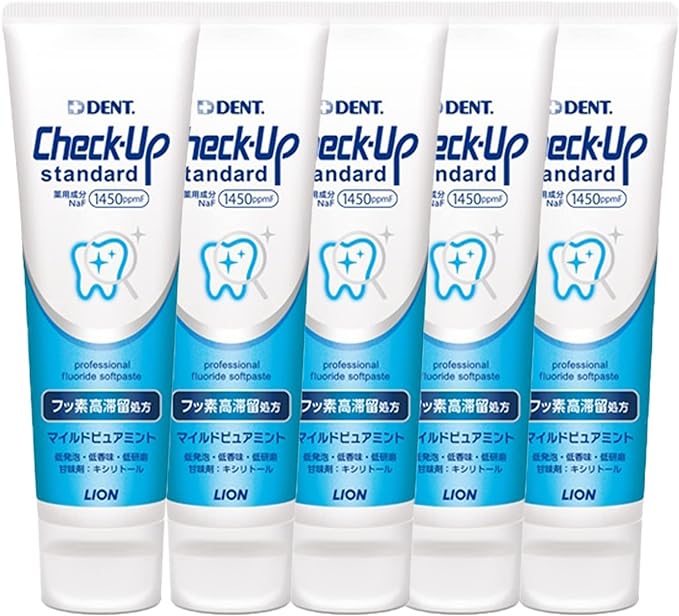 Lion Paste Check-Up Standard (4.8 oz (135 g) 5 Bottles (Mild Pure Mint) - NewNest Australia